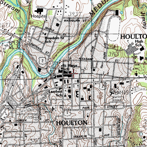Topographic Map of Aroostook County Historical and Art Museum, ME