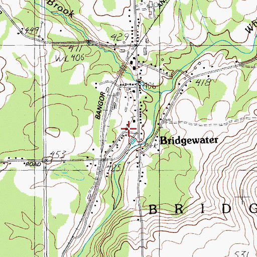 Topographic Map of Bridgewater Grammar School (historical), ME