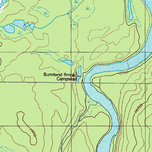 Topographic Map of Burntland Brook Campsite, ME
