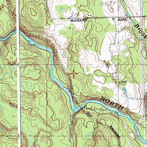 Topographic Map of Camp Williams, ME