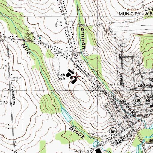 Topographic Map of Caribou Regional Applied Technical Center, ME