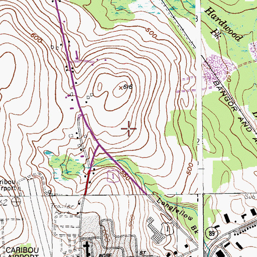Topographic Map of Cary Medical Center Community Health Resource Library, ME