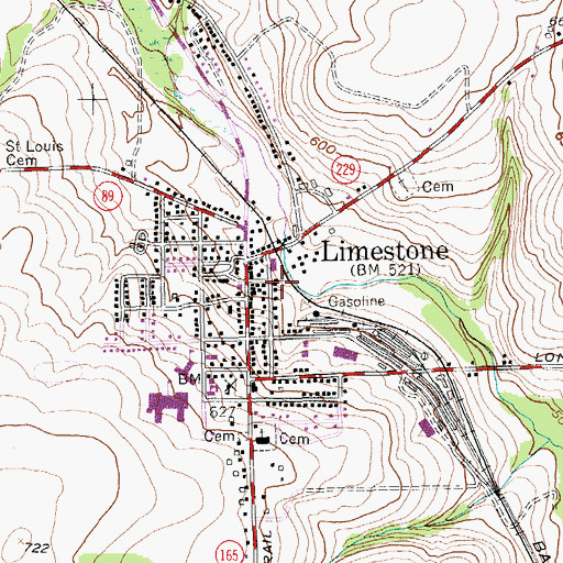 Topographic Map of Church of the Advent, ME