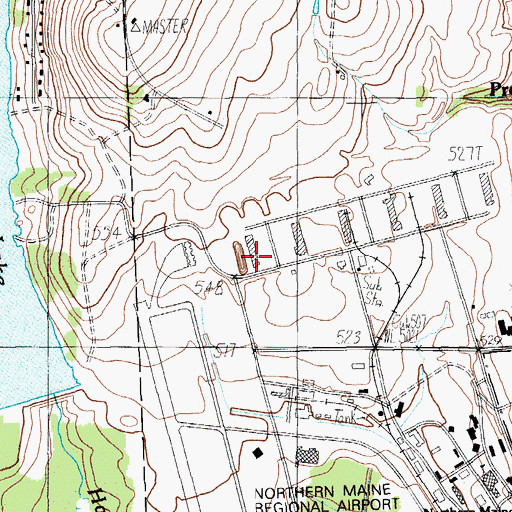 Topographic Map of City of Presque Isle Recycling Center, ME
