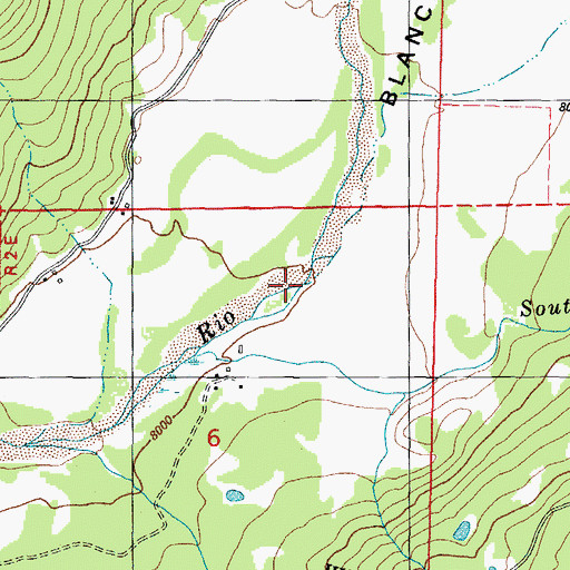 Topographic Map of South Creek, CO