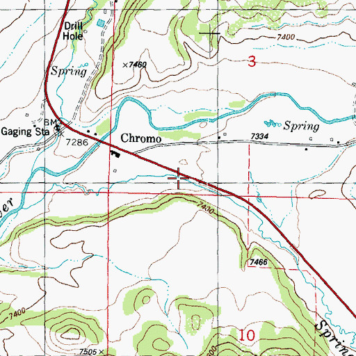 Topographic Map of Spring Valley, CO