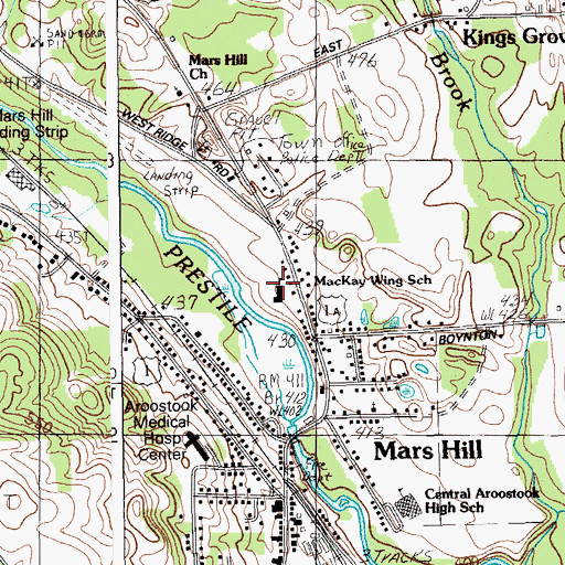 Topographic Map of Fort Street Elementary School, ME