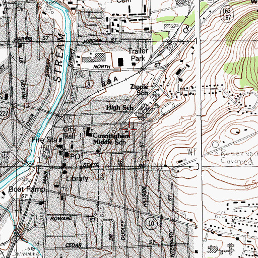 Topographic Map of Full Gospel Assembly Church, ME