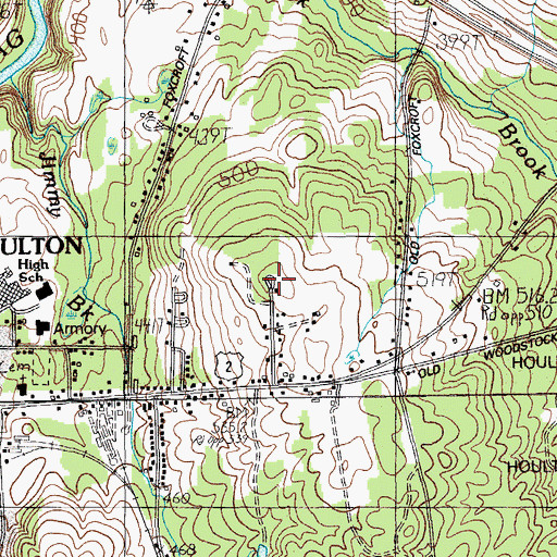 Topographic Map of Garrison Hill, ME