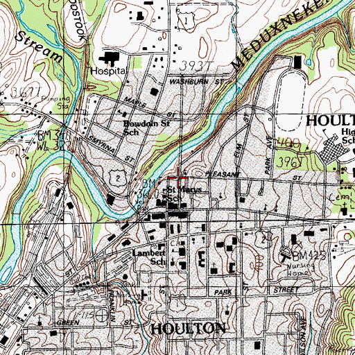 Topographic Map of Gospel Light Baptist Church, ME