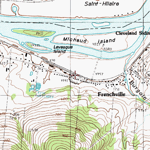 Topographic Map of Green Water Tank Historical Museum and Caboose, ME