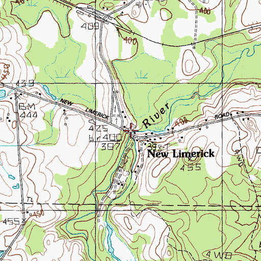 Topographic Map of Houlton Community Golf Course, ME