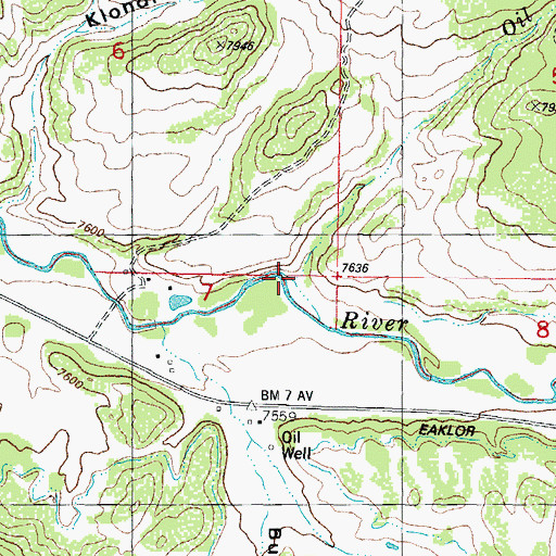 Topographic Map of Oil Well Creek, CO