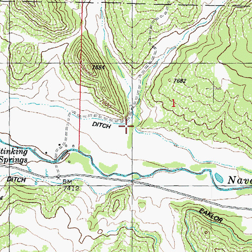 Topographic Map of Cornish Gulch, CO