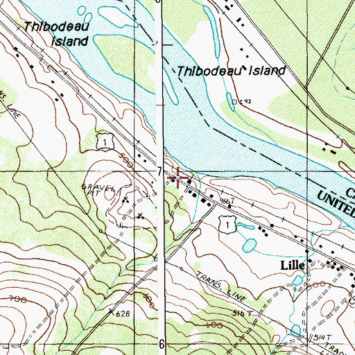 Topographic Map of L'Association Culturelle Et Historique du Mont-Carmel Musee, ME