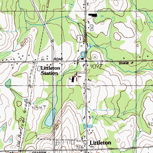 Topographic Map of Littleton Elementary School, ME