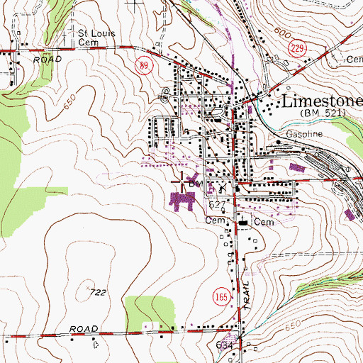 Topographic Map of Maine School of Science and Mathematics, ME