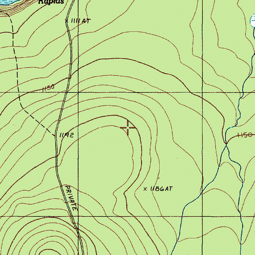 Topographic Map of Moody Bridge, ME
