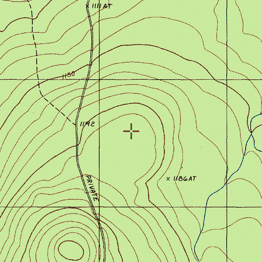 Topographic Map of Moody Bridge Campsite, ME