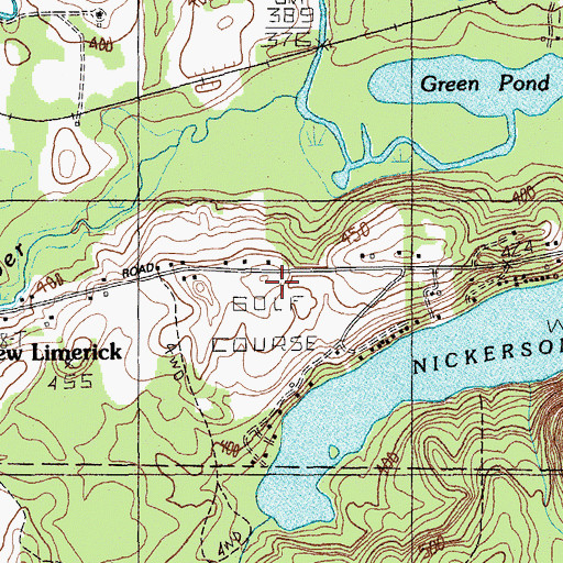Topographic Map of New Limerick Freewill Baptist Church, ME