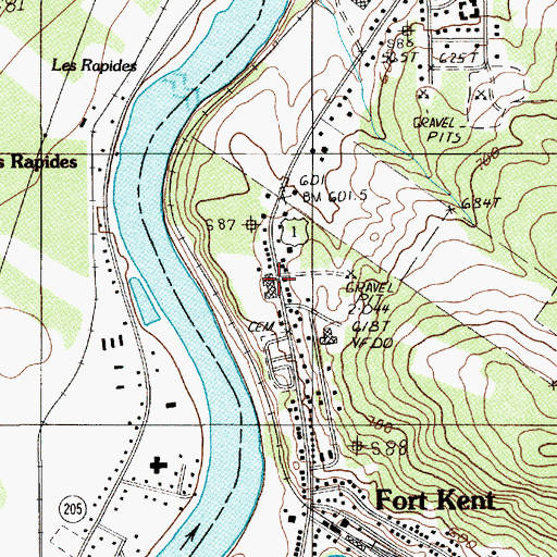Topographic Map of Northern Maine Medical Center, ME