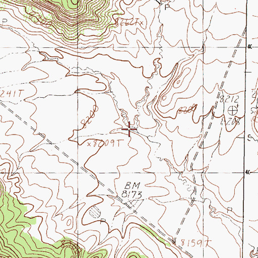 Topographic Map of Nabor Creek, NM