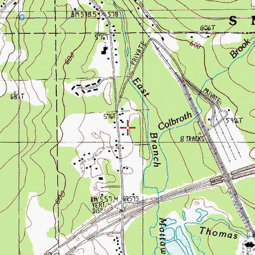 Topographic Map of Oakfield Post Office, ME