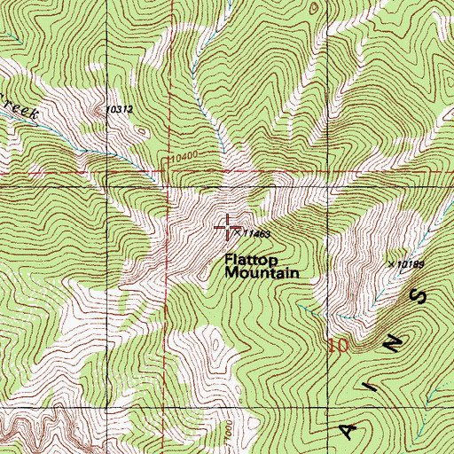 Topographic Map of Flattop Mountain, CO