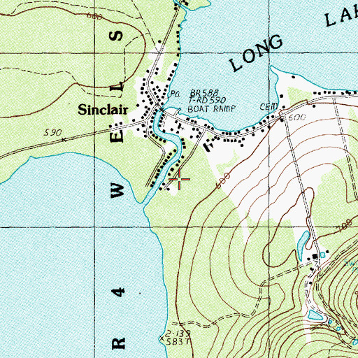 Topographic Map of Patrick Therriault School (historical), ME
