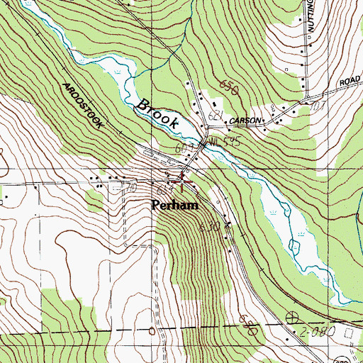 Topographic Map of Perham Post Office, ME