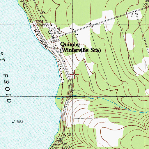 Topographic Map of Quimby Post Office, ME