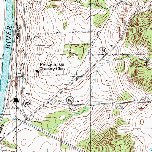Topographic Map of Quoggy Jo Ski Club, ME