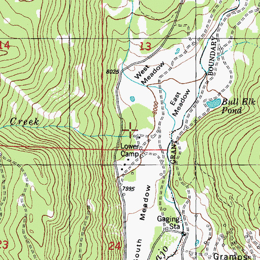 Topographic Map of Banded Peak Ranch, CO
