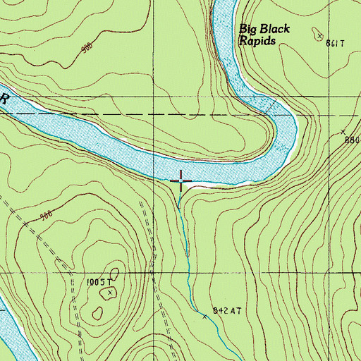 Topographic Map of Sweeney Brook, ME