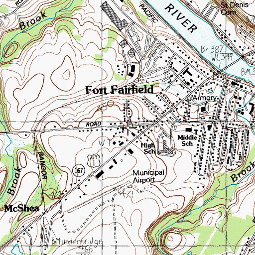 Topographic Map of United Pentecostal Church, ME
