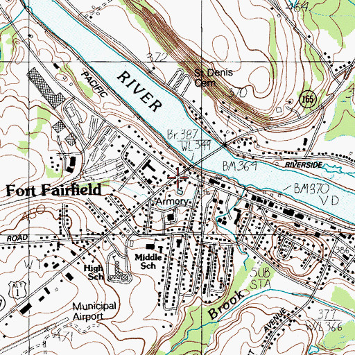 Topographic Map of Wesleyan Church, ME