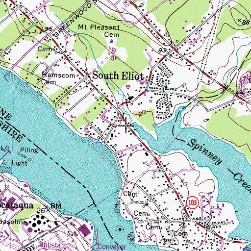 Topographic Map of Advent Christian School, ME