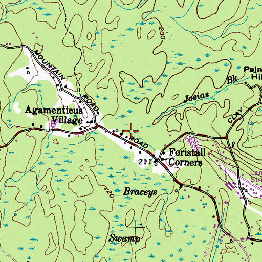 Topographic Map of Agamenticus Church (historical), ME