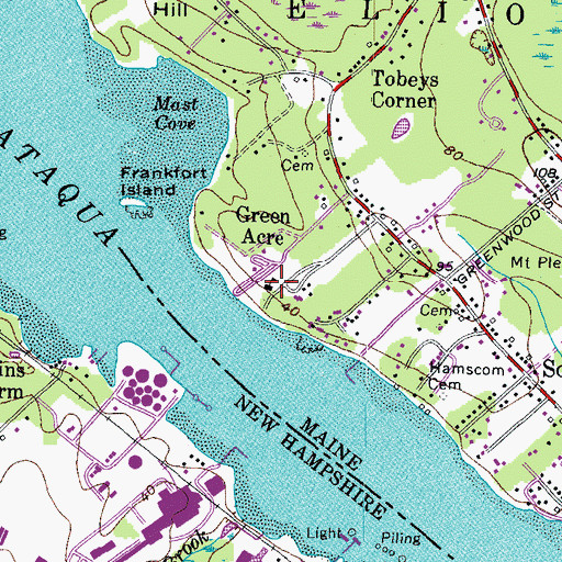 Topographic Map of Ba' Hai Center, ME