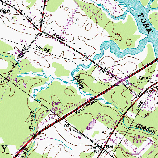 Topographic Map of Barrell Farm Brook, ME