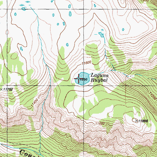 Topographic Map of Laguna Ruybal, CO