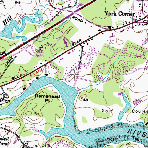Topographic Map of Brickyard Landing (historical), ME