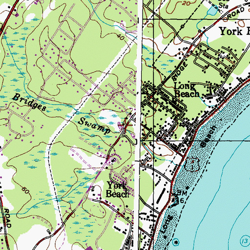 Topographic Map of Bridges Ice Pond (historical), ME