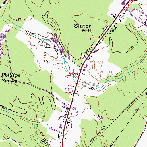 Topographic Map of Cascade Water and Amusement Park, ME