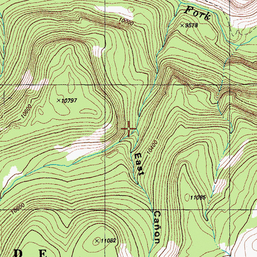 Topographic Map of East Caon Escondido, CO