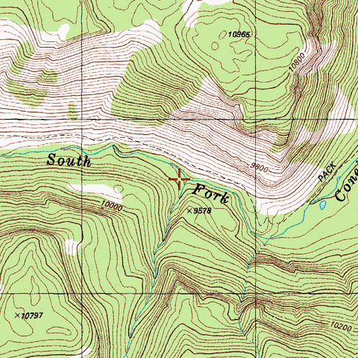 Topographic Map of Caon Escondido, CO