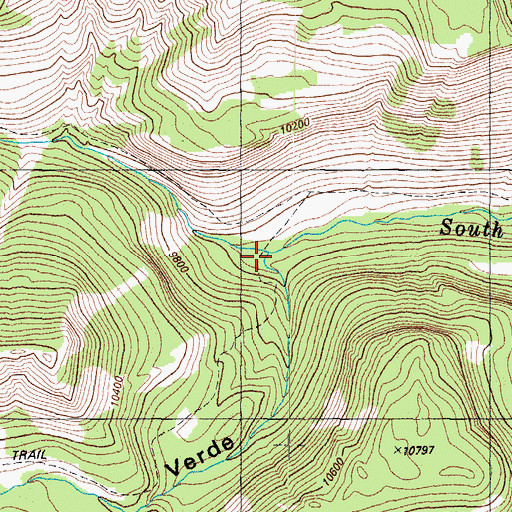 Topographic Map of Caon Verde, CO