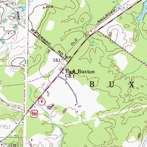 Topographic Map of Duck Pond School (historical), ME