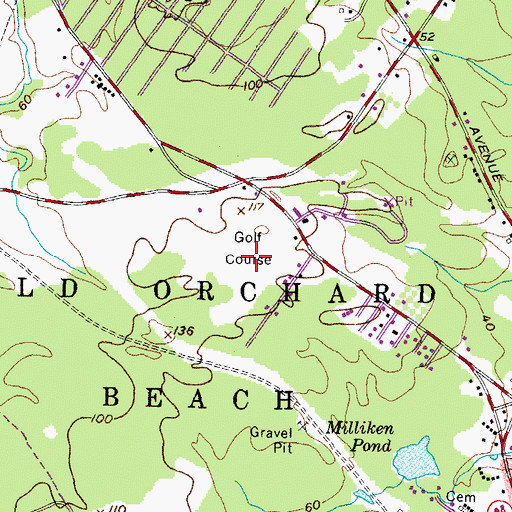 Topographic Map of Dunnegrass Golf Club, ME