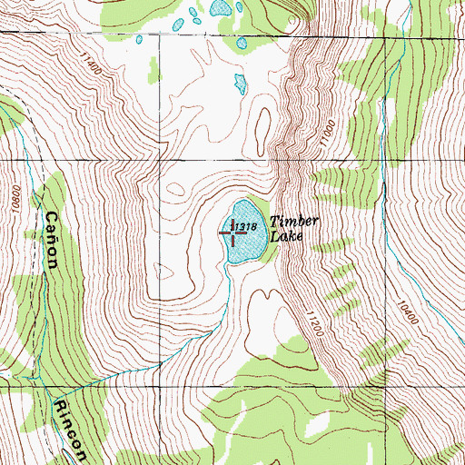 Topographic Map of Timber Lake, CO